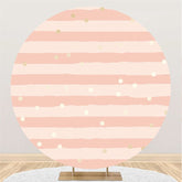 Rosa Streifen Und Stelle Runden Glücklich Geburtstag Party Backdorp